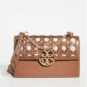 Tory Burch Miller Basketweave Shoulder Bag
